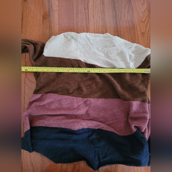 Madewell Kent Striped Colorblock Cozy Merino Wool/Alpaca Blend Cardigan Duster L - Picture 11 of 11